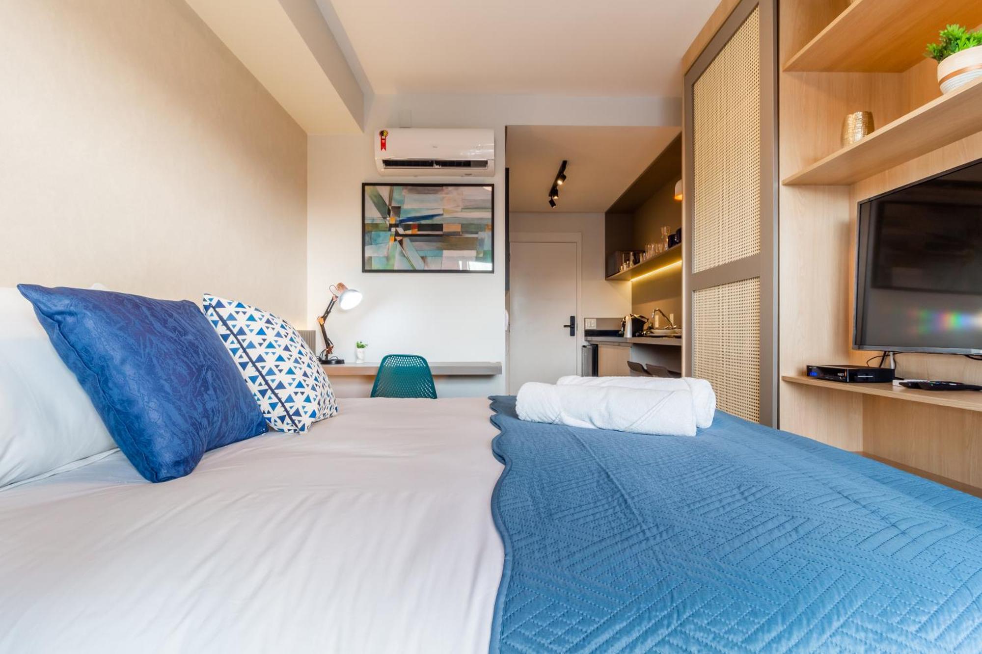 Studios No Melhor Ponto De Moema Garagem Lazer E Metro Perto Wifi Gratis São Paulo Luaran gambar