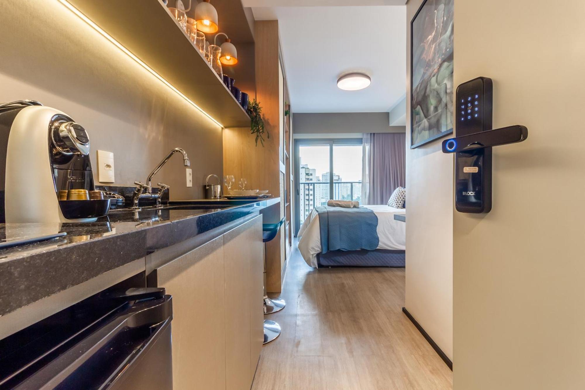 Studios No Melhor Ponto De Moema Garagem Lazer E Metro Perto Wifi Gratis São Paulo Luaran gambar