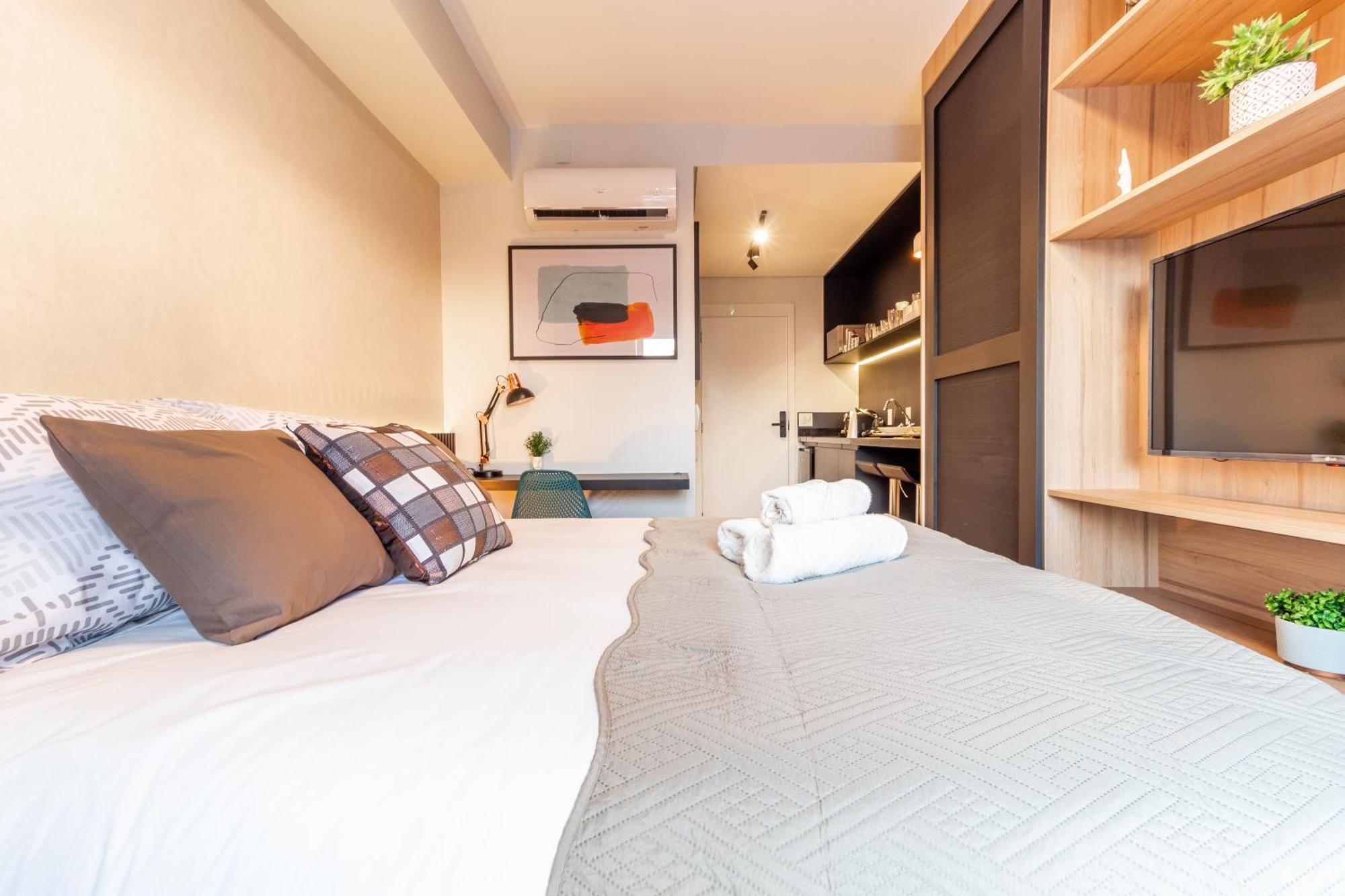 Studios No Melhor Ponto De Moema Garagem Lazer E Metro Perto Wifi Gratis São Paulo Luaran gambar