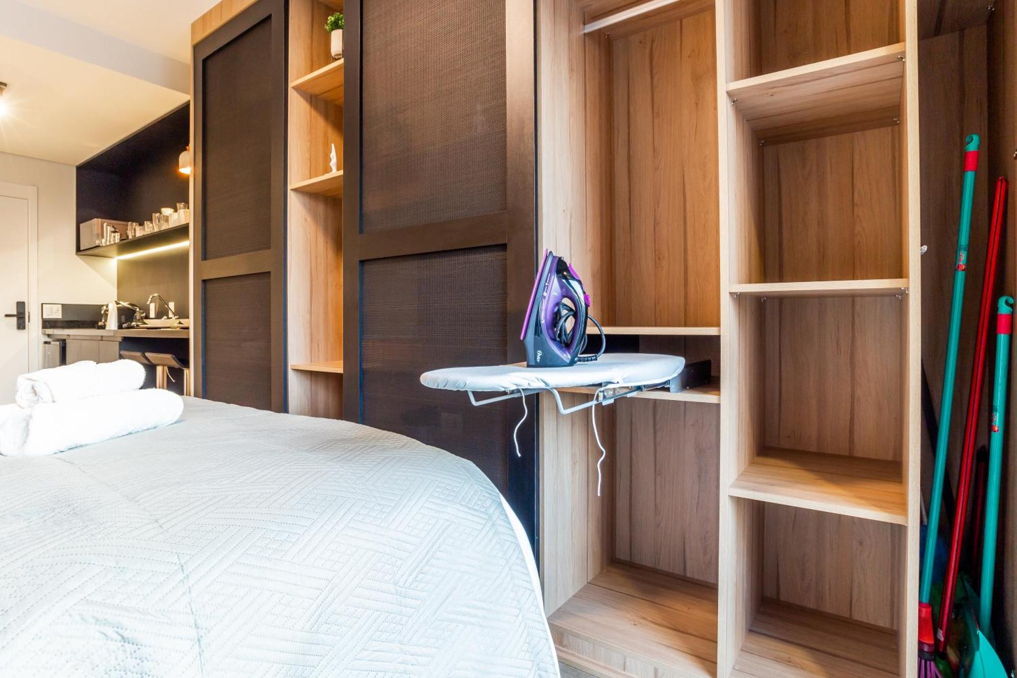 Studios No Melhor Ponto De Moema Garagem Lazer E Metro Perto Wifi Gratis São Paulo Luaran gambar